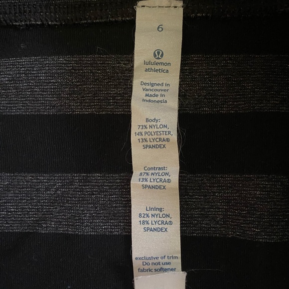 Lululemon Stride Jacket Black Grey Macro Stripe Full Zip Activewear Jacket, Sz 6 - Picture 6 of 6